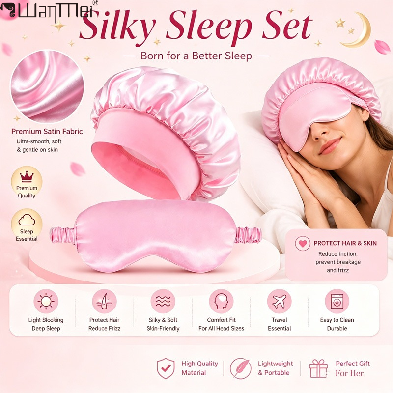 Hair Care Set - ﻿ Ensemble bonnet de nuit en