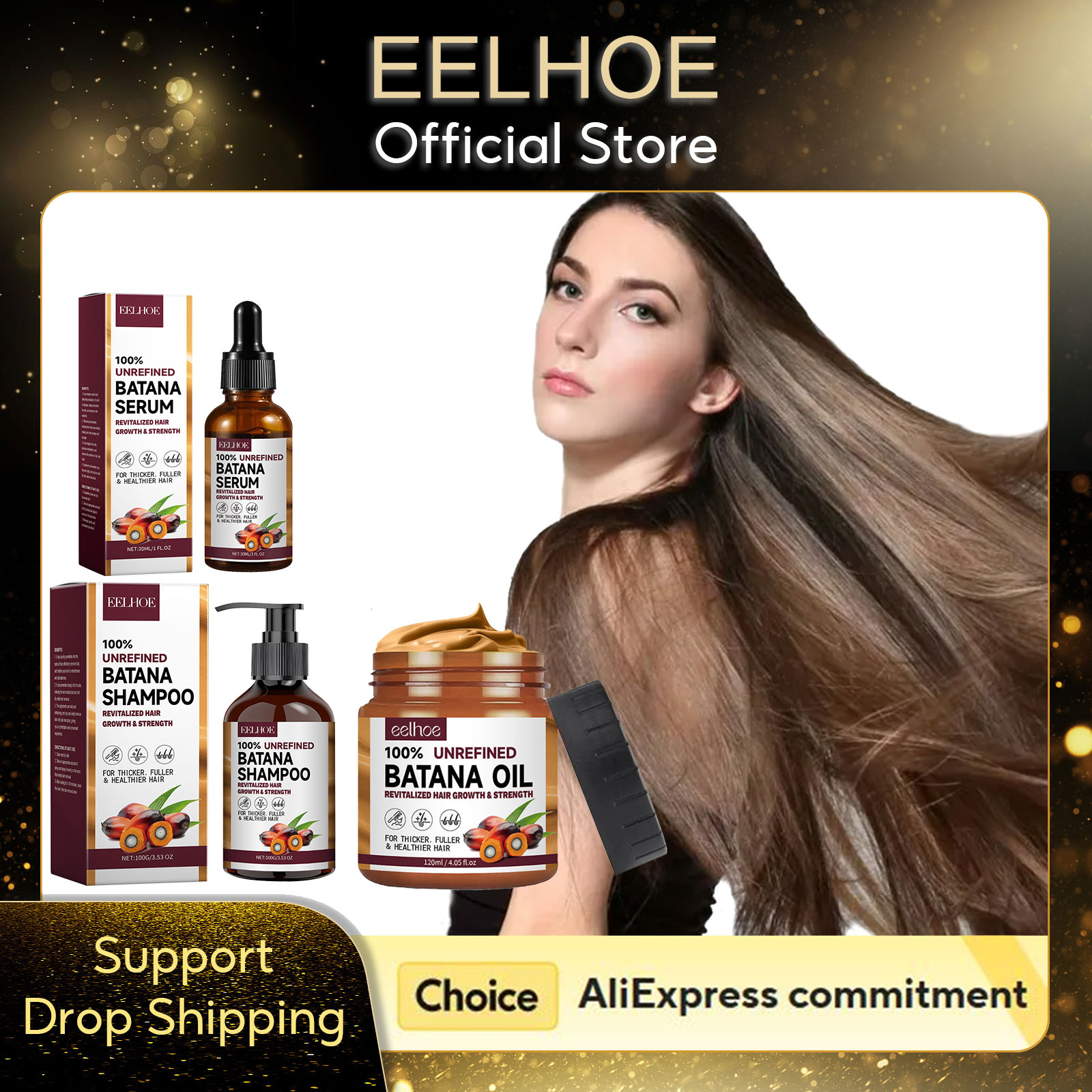 Hair Care Set - EELHOE huile de Batana naturelle hydratant