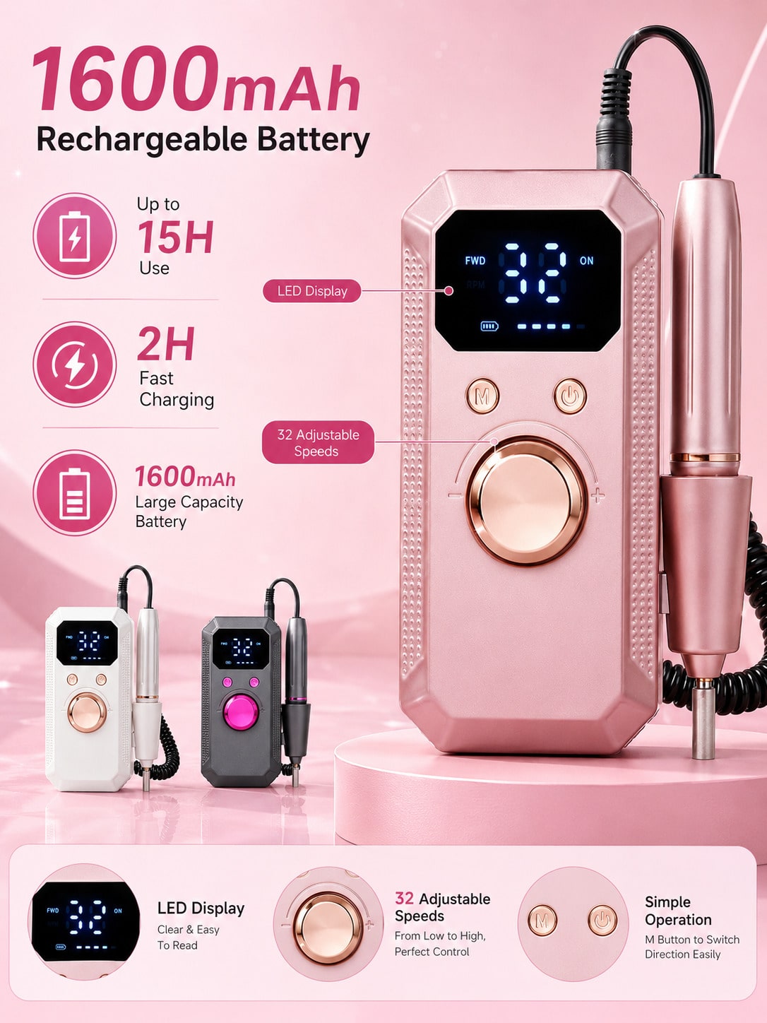 Perceuse à ongles électrique s - Hair Care Set avis et prix